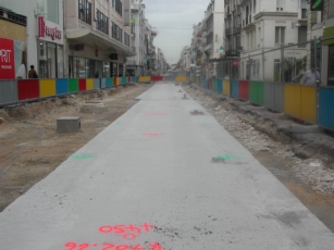 Travaux du tramway de Reims en 2009