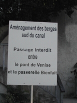 Reims La coulée verte, les aménagements des bords de Vesle