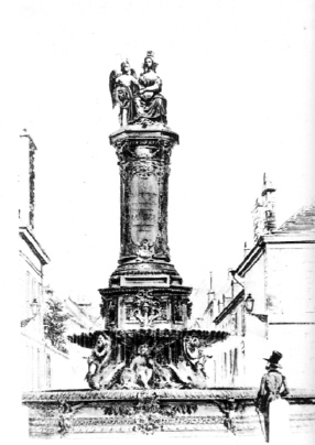 Reims,La première fontaine Godinot 1844